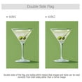 thumbnail image 4 of Yayeee Garden Flag 12" x 18" Double Sided Outdoor Yard Lawn Holiday Decorations, Green Martini Glass, 4 of 6