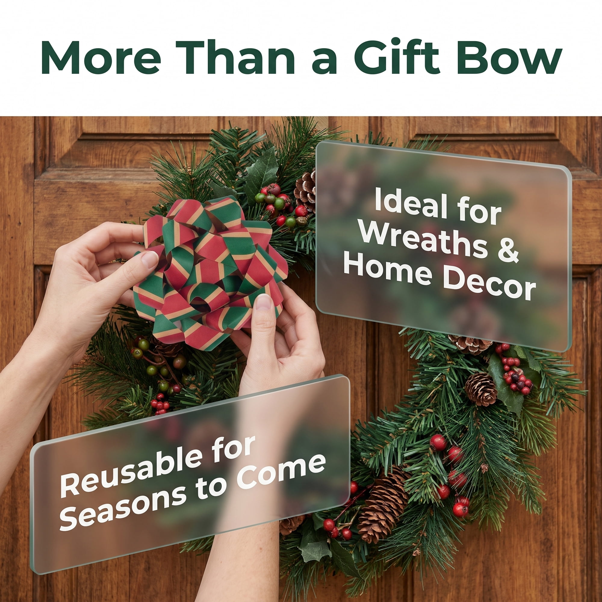 Unique Bargains Striped and Star Patterned Gift Wrapping Bow for All Occasions Multicolor