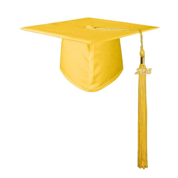 Gorro de graduación unisex mate con borla del año 2026, accesorio para adultos, ideal para la escuela secundaria, licenciatura y maestría.