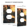 thumbnail image 3 of KLL Sunset Meditating Doberman Pattern Electrical Outlet Covers, 3" x 5" 1 Pack Electric Receptacle Plug Covers for Decorator Receptacle Outlet & Switch-Style S, 3 of 6