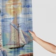thumbnail image 3 of Orinice  Set Coastal Lighthouse Shower Curtain,Blue Ocean Sailboat Nautical Shower Curtain Sets for Bathroom Bathtub Decor Accessories with Non-Slip Rugs, Toilet Lid Cover and Bath Mat 69x72, 3 of 7