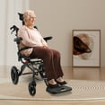thumbnail image 2 of ChicHomey Foldable Adult Reclining Wheelchair,Adjustable Backrest 90°-175°,with Headrest ,286.6 lbs Capacity,for the elderly,and other groups with limited mobility., 2 of 16