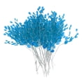 thumbnail image 2 of 50 piezas de ramo de flores acrílicas realistas simuladas con 3 ramitas para el hogar, novias y bodas Azul, 2 of 8