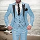 thumbnail image 4 of Traje de lujo para hombre elegante, formal, ajustado, conjunto de 3 piezas, chaqueta, chaleco y pantalón, esmoquin para negocios, traje de boda, 4 of 5