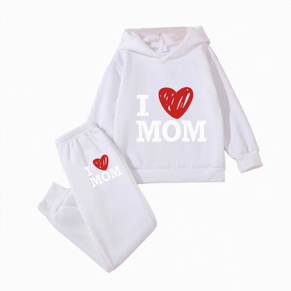 Gerichy Toddler Baby Girl Fall Winter Clothes Outfits Funny Letter 2T 3T 4T 5T 6T 7T Girls Hoodie Sweatshirt Pant Set