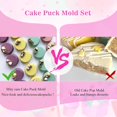 thumbnail image 4 of rain 3PCS Cake Puck Mold Set - Silicone Chocolate Cover Desserts Mold with 12-Cavity Round Cake Pop Molds&8-Cavatity Deep Cake Puck Molds, Silicone Molds for DIY Cake Cores, Cookie, Candy, Jelly1, 4 of 5