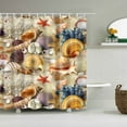 thumbnail image 1 of Shower Curtain Beach Shell Collection Seashell Seastar Seanail Coral Sand Bathroom Decor Accessories Bath Curtain With Hooks, 1 of 7