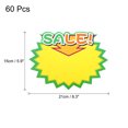 thumbnail image 2 of Uxcell 60pcs Retail Star Burst Signs 8.3"x5.9" para tienda, amarillo (Estilo 32), 2 of 6