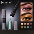thumbnail image 3 of Julystar Dual Ended Liquid Eyeshadow & Eyeliner, Shimmer Metallic Glitter Eye Makeup, Long Lasting Non-Crease Multifunctional Liquid Eye Shadow for Daily & Party, 3 of 11