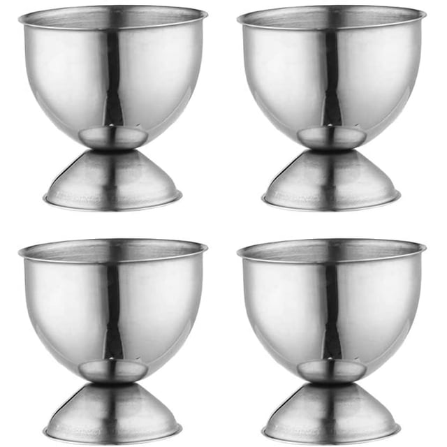 Juego de 4 hueveras de acero inoxidable para cocina de restaurante