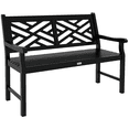 thumbnail image 1 of Outsunny Wooden Garden Bench w/ Slatted Seat & Back, Black, 1 of 10