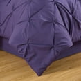 thumbnail image 6 of Chezmoi Collection 10-Piece Bed in a Bag Comforter Set, Pintuck Design, All Season Soft Microfiber Bedding with Sheets, Pillow Shams & Decorative Pillow, Dark Purple, Queen, 6 of 9