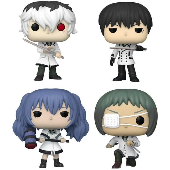Funko Pop! Tokyo Ghoul 4 Piece Collectors Set: Includes Haise Sasaki, Kuki Urie, Saiko Yonebayashi, Tooru Mutsuki