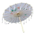 thumbnail image 2 of Sombrilla retro impermeable plegable BLESIY artesanía engrasado para ballet baile Props blanco, 2 of 7
