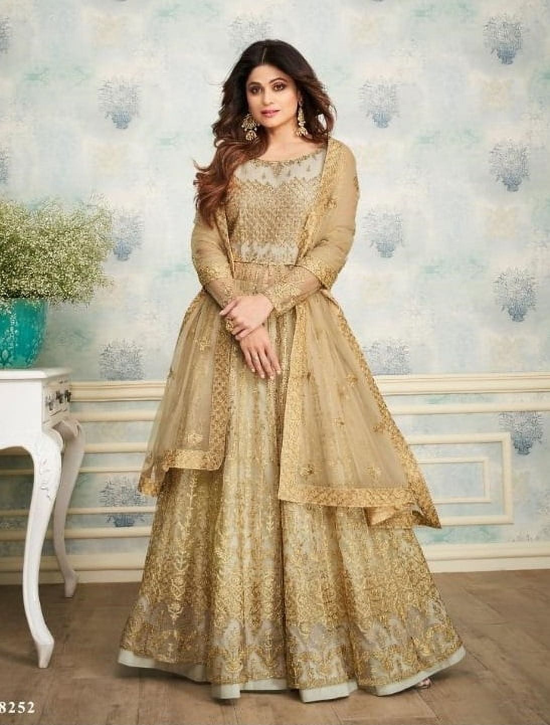 Maroon Indian Pakistani Wedding Anarkali Sangeet Gown SFDFS14204 –  ShreeFashionWear