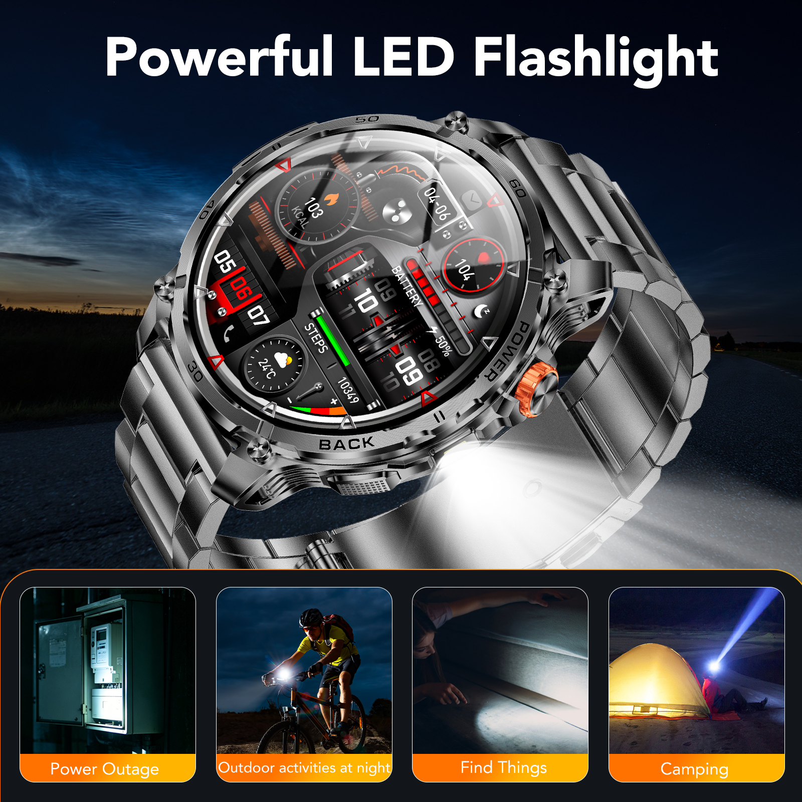 Tikland Smart Watch, 1.75" AMOLED, 120+ Sport Modes photo 8