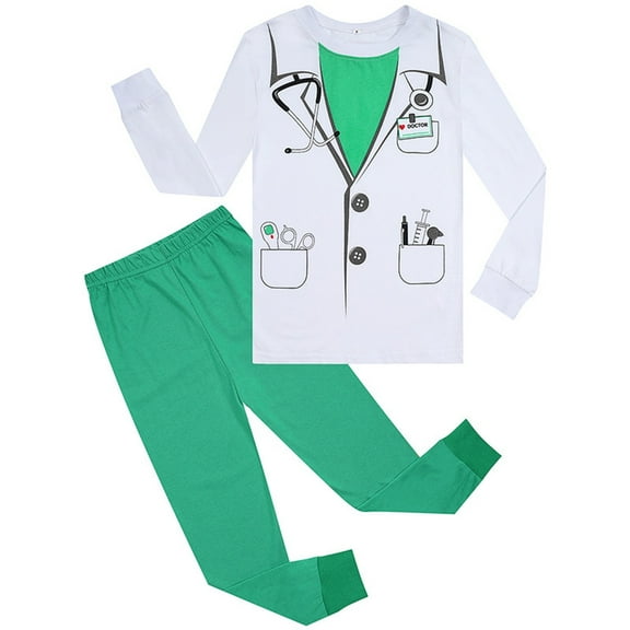 Boys Long Sleeve Pajama Set For Holiday Festivities Cozy Two-Piece Homewear Performance Outfit Ages 3-10 Years