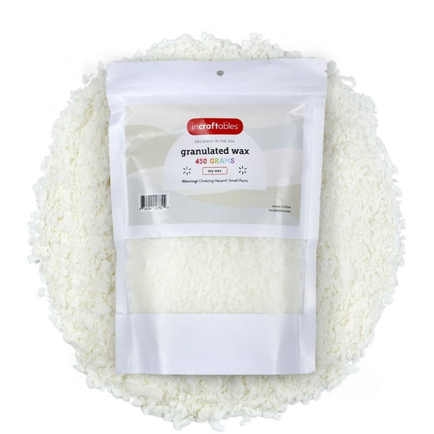 Incraftables Soy Candle Wax for Candle Making (450g). White Granulated