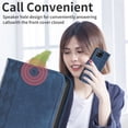 thumbnail image 4 of for Samsung Galaxy A42 5G Wallet Case, PU Leather Flip Folio Case with Card Holders Magnetic Closure Folding Adjustable Kickstand Vintage Phone Cover for Samsung Galaxy A42 5G, Blue, 4 of 7