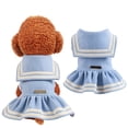 thumbnail image 2 of YUEHAO Dog Sweaters for Small Dogs Pet Warm Decorative Skirt Holiday Puppy Costume Sweater Pet Clothes Pet Dog Clothes (Blue, L), 2 of 2