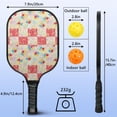 thumbnail image 4 of Pickleball Paddles Set,Pioneer Flower Floral Print Pattern Fiberglass Surface Pickleball Racket Set with 2 Indoor Outdoor Pickleball Balls and Pickleball Bag,Pickle-ball Equipment, 4 of 6