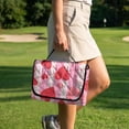 thumbnail image 3 of COEQINE 2-Seater Golf Cart Seat Towel Blanket with Portable Fold Design and Handle, 51.2"x30.3" Universal Fit, Quilted Seat Cover, 4 Pockets, Machine Washable, Pink Heart Stripes, 3 of 8
