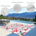 thumbnail image 4 of Fsddascl Summer Red Starfish Outdoor Rug for Patio/Deck/Porch, Non-Slip Large Area Rug 6 x 9 Ft, Green Coral Coastal Ocean Abstract Indoor Outdoor Rugs Washable Area Rugs, Camping Rug Carpet, 4 of 5