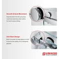 thumbnail image 3 of UKD01-Double Sliding Frameless Shower Doors - Fits 46"-72" Widths, 72"-80" Height - 3/8" Tempered Glass - 5 Hardware Finishes - Brushed Nickel, Chrome, Matte Black, Satin Brass, Space Gray, 3 of 9