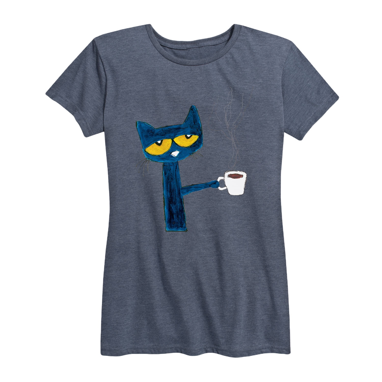 Pete The Cat With Coffee Women's Short Sleeve Graphic TShirt