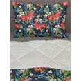 thumbnail image 3 of Floral Comforter & Sham Bedding Set, Watercolor Bouquet of Flowers with Blueberries Green Leaves and Little Butterflies, 3 pcs Duvet Set Microfiber Filling Quilt, 5 Sizes, Multicolor, by Ambesonne, 3 of 4