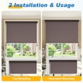 thumbnail image 6 of Integrated 8' W x 8' H Outdoor Roller Shade with Aluminum Valance, Assembly‑Free Crank‑Operated Blind, 420GSM Terslin Fabric 95% UV Block, Sun Shade for Porch, Gazebo, Balcony, Brown, Heynemo, 6 of 10