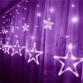 thumbnail image 5 of LINLIN LED Star Curtain Lights, 12 Stars 138 LED Curtain Light Xmas Lamp with 8 Modes Star Fairy Lights for Party, Wedding, Garden, Bedroom, 5 of 8