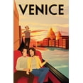 thumbnail image 1 of EzPosterPrints - Retro World Famous City Posters - Decorative, Vintage, Retro, Grunge Travel Poster Printing - Wall Art Print for Home Office - VENICE-3, ITALY - 24X36 inches, 1 of 3