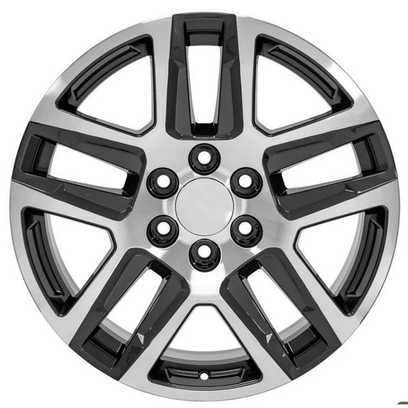 For 2019-2020 Chevrolet Silverado 1500 20 Inch Machined Face with Painted Inlay Charcoal Rim - OE Direct Replacement - Road Ready Car Wheel