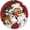 Christmas Vintage Santa Claus and Reindeer-12inch, variant on Christmas Vintage Santa Claus and Reindeer Wall Clock, Silent Non Ticking Round Wall Clock 12 Inch, Battery Operated, Decorative Clock for Adult Living Room Bathroom Bedroom Office Kids Room