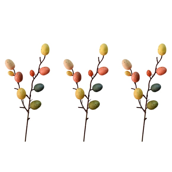 3 piezas de adornos florales con forma de ramas de árbol de Pascua para pintar huevos