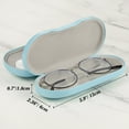 thumbnail image 4 of MoKo 2 in 1 Double Eyeglass Case, Contact Lens Case with Mirror Tweezers Remover, Portable PU Contact Lens Box Soak Storage Container Kit, Light Blue, 4 of 7