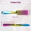 thumbnail image 3 of Unique Bargains Cepillo para el cabello con ventilación, cepillo para desenredar para mujeres, cepillo para el cabello húmedo para viajes, para cabello liso, rizado y ondulado, arcoíris, 3 of 7