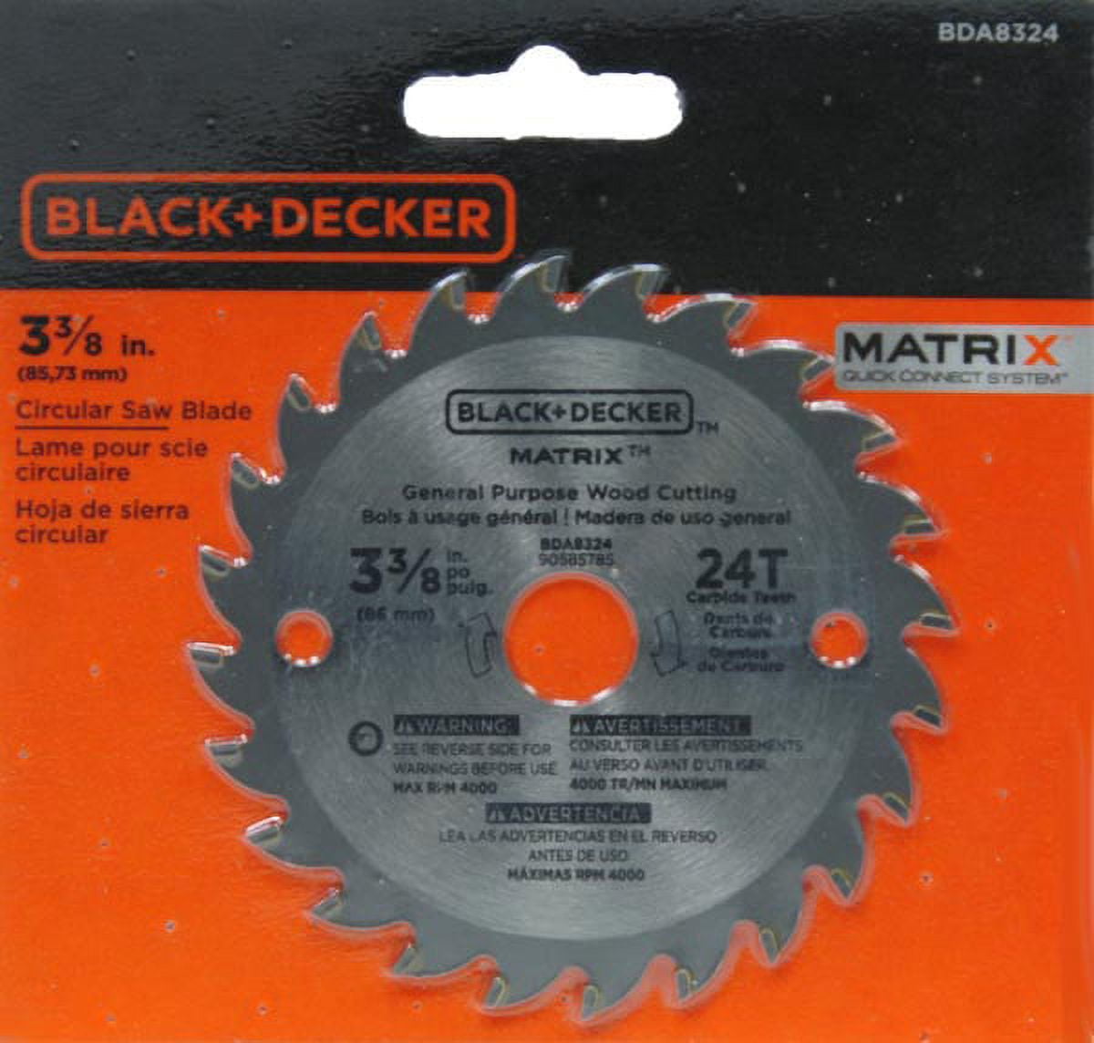 MATRIX™ Trim Saw Attachment with 3-3/8 In Carbide Blade 24T | BLACK+DECKER