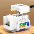 thumbnail image 4 of 20 Conectores Cat6, Conector Ethernet de Inserción, Adaptador de Pared, Acoplador Modular de 90 Grados, Compatible con Cat5/5e/6., 4 of 5