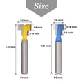 thumbnail image 2 of HUGFEGWE 1/4 Inch Shank T-Slot Keyhole Router Bit for Woodworking Grooving Milling Cutter Tools, 3/8" & 1/2" Hex Bolt Heads CJB91-14050, 2 of 7