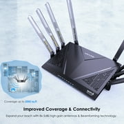 AX6000 Wi-Fi 6 Router, WiFi Router for Home Supports OpenVPN | WireGuard | Parental Control | QoS Wifi repeater