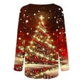 thumbnail image 4 of 50% off Ugly Christmas Sweater! TMOYZQ Women's Long Sleeve Shirts Christmas Tree Print Fall Winter Pullover Sweatshirts Casual Loose Fit Lightweight Cozy Blouse for Xmas Holiday Parties, 4 of 4