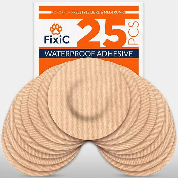 GHSDFBB FixiС Adhesive Patches 25 Pack 3 1/2" \u2013 Good for Libre 1, 2, 3 \u2013 Enlite \u2013 Guardian \u2013 Waterproof Adhesive Patches \u2013 Libre Adhesive Covers \u2013 Pre-Cut \u20