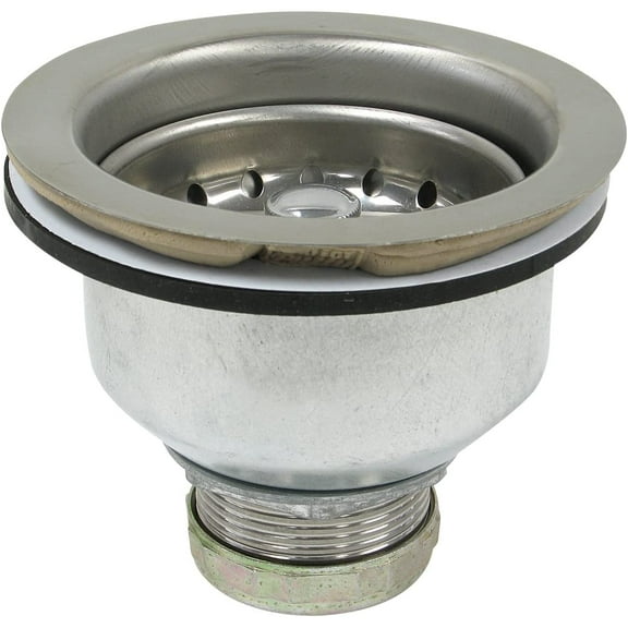 Perfect Putty Sink Drain,4 1/2 in Dia,SS 59-3170