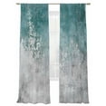 thumbnail image 2 of Vintage Teal Sheer Curtains 108 Inches Long 2 Panels White Gradient Mottled Abstract Modern Art Light Filtering Semi Sheer Window Curtains Drapes for Bedroom Living Room 52"x108", 2 of 7
