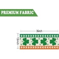 thumbnail image 5 of St. Patricks Day Table Runner Shamrock Green and Orange Stripe Table Decorations Holiday Spring Kitchen Dining Home Party Supply 13x36 Inch, 5 of 5