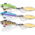 thumbnail image 2 of Swimming or Jigging Fishing Spinners with Two-Way Spinning Spoons System, Rooster Tail Fishing Lures with Flash Copper Body & Blade, Freshwater and Saltwater Blade Bait for Bass Walleye Trout, 2 of 10