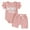 Pink, variant on Bagilaanoe 2pcs Newborn Baby Girl Shorts Set Short Sleeve Letter Print Romper Tops + Shorts 3M 6M 12M 18M Infant Casual Summer Clothes