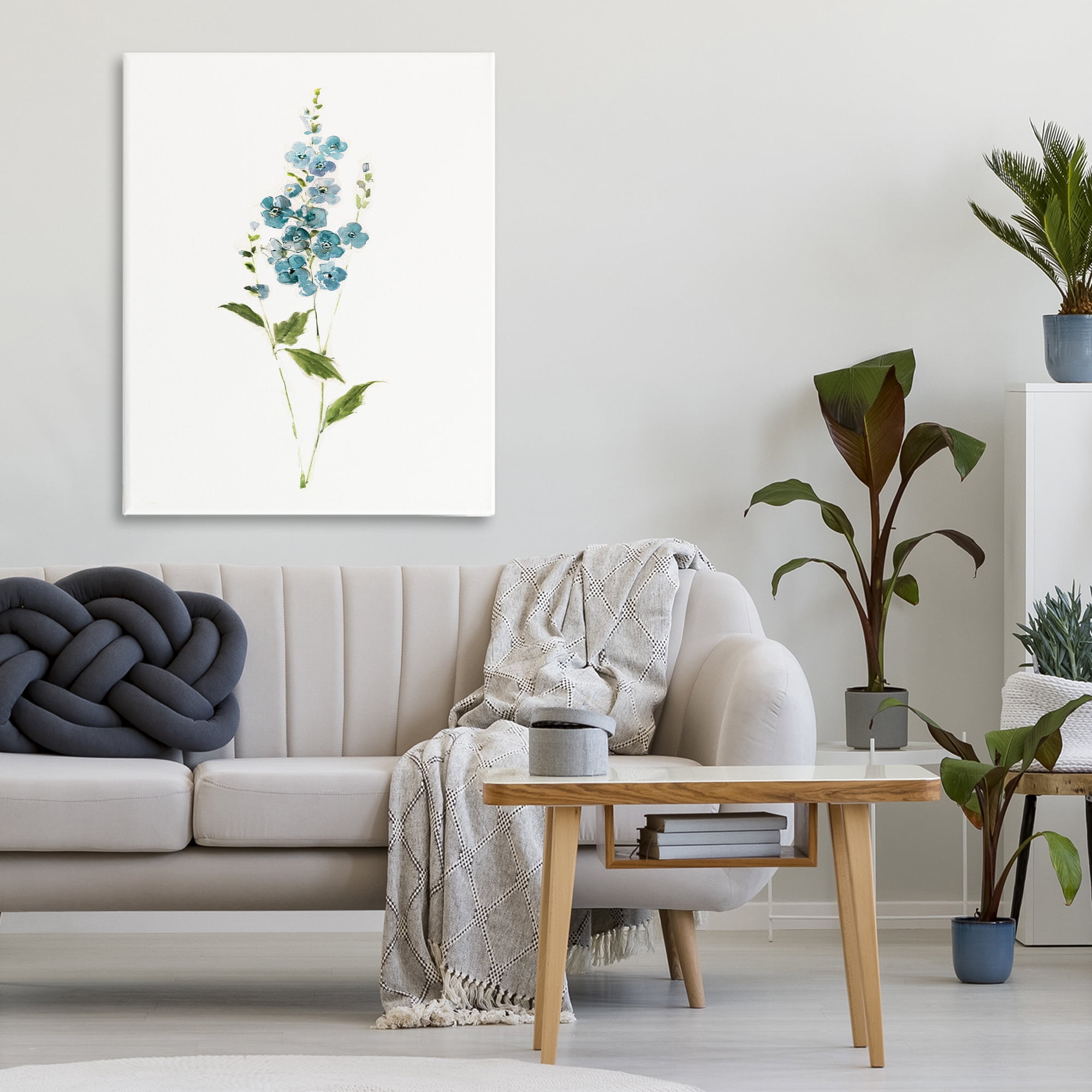 Stupell Industries Delicate Blue Sprigs Canvas Wall Art, design by Sally Swatland